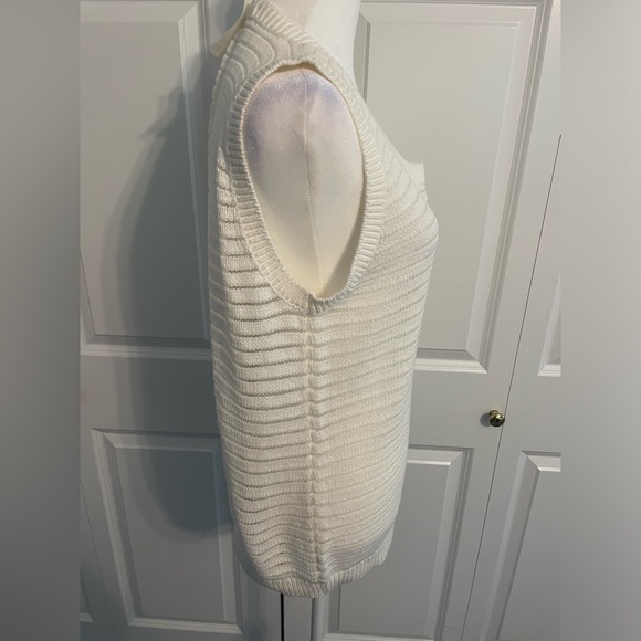 NWOT J Brand sleeveless sweater top with sheer stripes - Picture 5 of 7